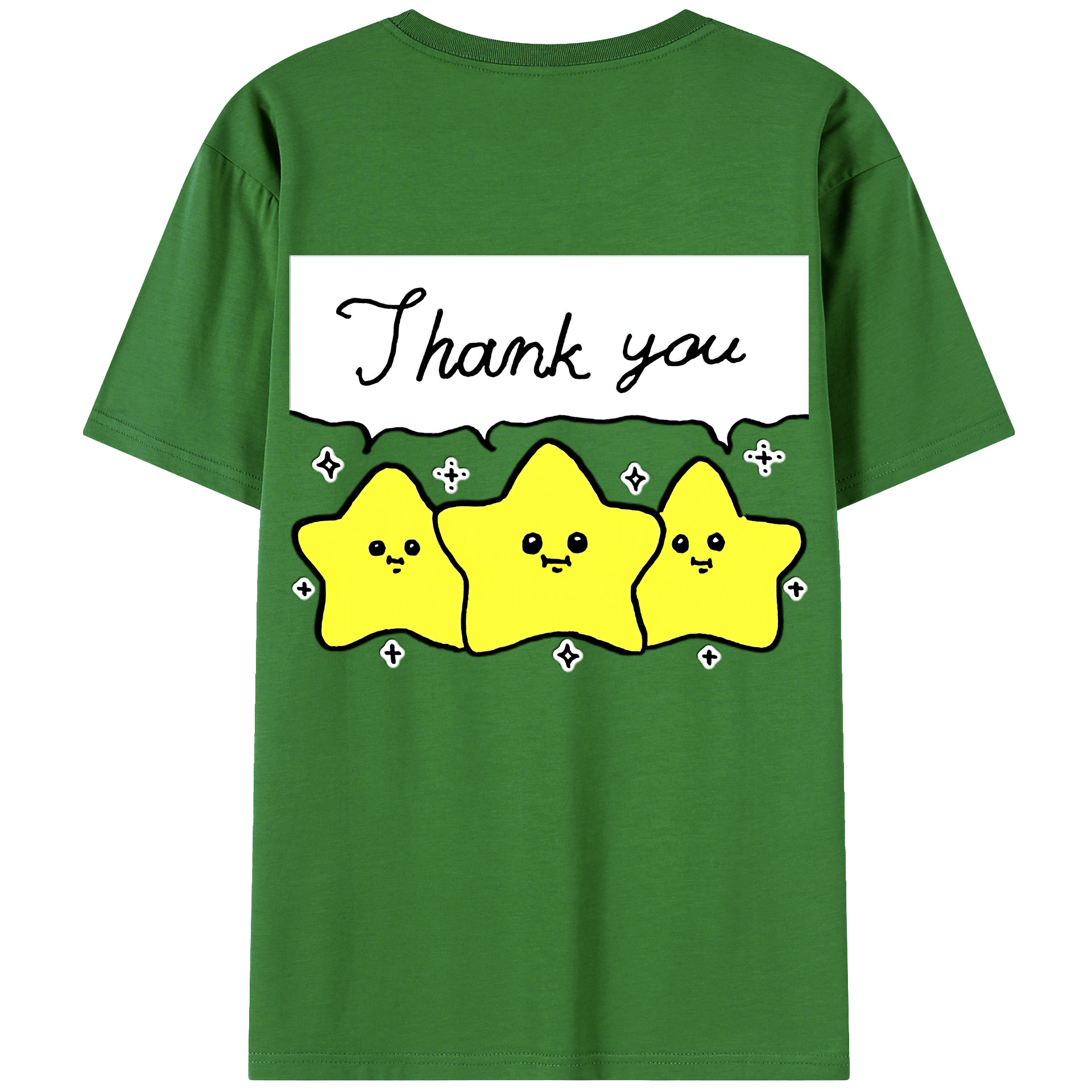 （画像用） ちいかわ 流れ星 Chii-kawa Shooting star レディース半袖Tシャツ(バックプリント)